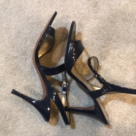 Marc Fisher Navy Blue Ankle Strap Sandals-Size 10 - Picture 4 of 9